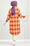 Plaid Tunic 4446Ktr927-M Purple&Orange - Front Button - 5