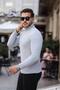 3-Piece High-Neck Knit Sweater and Perfume - 3