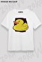 Unisex Oversize Mold Yellow Duck Design Printed Tshirt