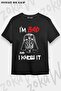 تي شيرت مطبوع بتصميم Bad Darth Vader مقاس كبير للجنسين