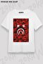 Unisex Oversize Mold Red Red Bape Shark Design Printed Tshirt