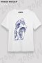 Unisex Oversize Fit Racing Engine Drawing Design Printed Tshirt