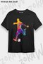 Unisex Oversize Mold Football Design Printed Tshirt
