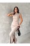 Drapless Dress with Sleeves with Slip - 2