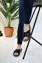 Anchor Buckle Soft and Lightweight Thick Sole Women's Sports Slippers Black