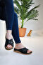 Anchor Buckle Soft and Lightweight Thick Sole Women's Sports Slippers Black - 3