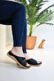 Anchor Buckle Soft and Lightweight Thick Sole Women's Sports Slippers Black - 2