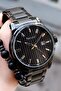 Men's Black Calendar Steel Wristwatch 178021 - 4