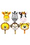 Safari Birthday Concept - 6 Safari Balloons - 5 Safari Banners - Gold Happy - 8 Years Old - 2