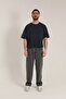 Men's Baggy Loose Fit Piqué Trousers - 3