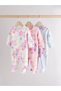 100% Organic Cotton Pink Colorful Floral Patterned 3-Piece Sleeping Bag Set Alye18358