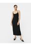 Strappy Midi Dress Round Neck Wrap Fabric - 2