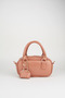 Women's Tulip Mocha Bag Charm Detailed Patent Leather Zipper Closure Handbag and Shoulder Bag - 2