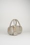 Women's Tulip Dark Charm Detailed Patent Leather Zipper Closure Handbag and Shoulder Bag - 3