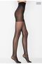 Abdominal & Leg Silhouette Black Color Thin Matte Corset Pantyhose