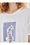 Lcw Dream White Crew Neck Printed Women's Pajamas Set - 3