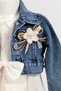 Denim Jacket and Pink Floral Print Dress Baby Girl Two Piece Set 14138 - 2