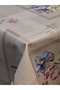قماش PVC من الألياف - مفرش طاولة منقوش قابل للمسح (بيج) - 6