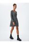 Floral Mini Dress Long Sleeve V-Neck