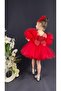 Girl's Dress with pom pom sleeves - 4