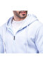 Men Plain Sweatshirt With Zipper Closure 1600240-Skyblue M - 2