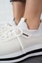 Women's High-Top Lace-Up Slip-On Walking Shoes - 4