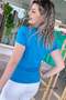 V-Neck Cotton Viscose Tshirt 3Y046 - 2
