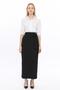 Apsen Women's Black Bow Detailed Long Pencil Skirt 2093-95