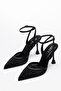 Stiletto Shoes High-Heeled Stiletto Ankle-Strap Stone-Embellished Shoes - 5