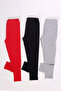 Girl's 100% Cotton Lycra Basic Long 3-Piece Leggings