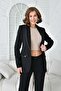Piping Shawl Collar Suit Black - 2