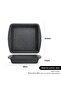 Rectangular Roaster Pan 26x23.5cm, Carbon Steel Granite Non Stick Coating 4.5cm Deep Pan - 4