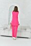 Crew Neck Vest Suit Fuchsia - 6