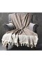 Buldan Work Arms Knitted Single Sofa Armchair Cover 180x150 Large Size 100% Cotton Woven - Brown - 2