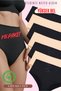 High Waist Cotton Large Size Bato Women's Panties 7 Pack (Battal Boy-4 Black-3 Ten)