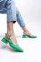 Iohsevel Women's Heeled Shoes 0012124 Matte Green - 4