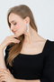 Women's Bow Tie Bow Model Dangle Zircon Stone Earrings Trend Elegant Wedding Engagement Glitter - 5