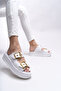 Winledha Women's Double Buckle Slippers 001278 White Skin - 4