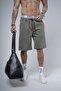 Trend We Ribbed Fabric Regular Fit Pocket Shorts with Elastic Waist and Cord - 2