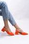 Iohsevel Women's Heeled Shoes 0012124 Matte Orange - 5