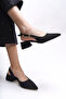 Iohsevel women's high heeled shoe 0012124 matte black - 3