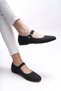 Gisnalore Women's Ballerinas 0012277 Matte Black - 2