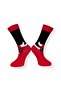 Single Unisex Patterned Red Color Flexible Moisture Cotton Socks - 2