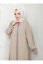 Sari̇al Clothing Embroidered Detail Full-Size Zippered Summer Rabia Crepe Fabric Thin Anne Ferace - 2
