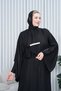 Hyjap Abaya Dubai Silk with Shales Ferace Cut Beads Standard Size 38-44