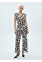 Belted patterned jumpsuit - 2