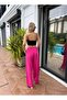 Linen Elastic Waist Loose Fit Trousers - 4
