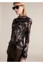 Satin Blouse with Zebra Print