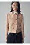 Double-Breasted Cut Tweed Jacket