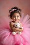 Girl's Show Costume Dusty Pink Crystal Tulle Tutu Skirt (4-5 Years) - 6